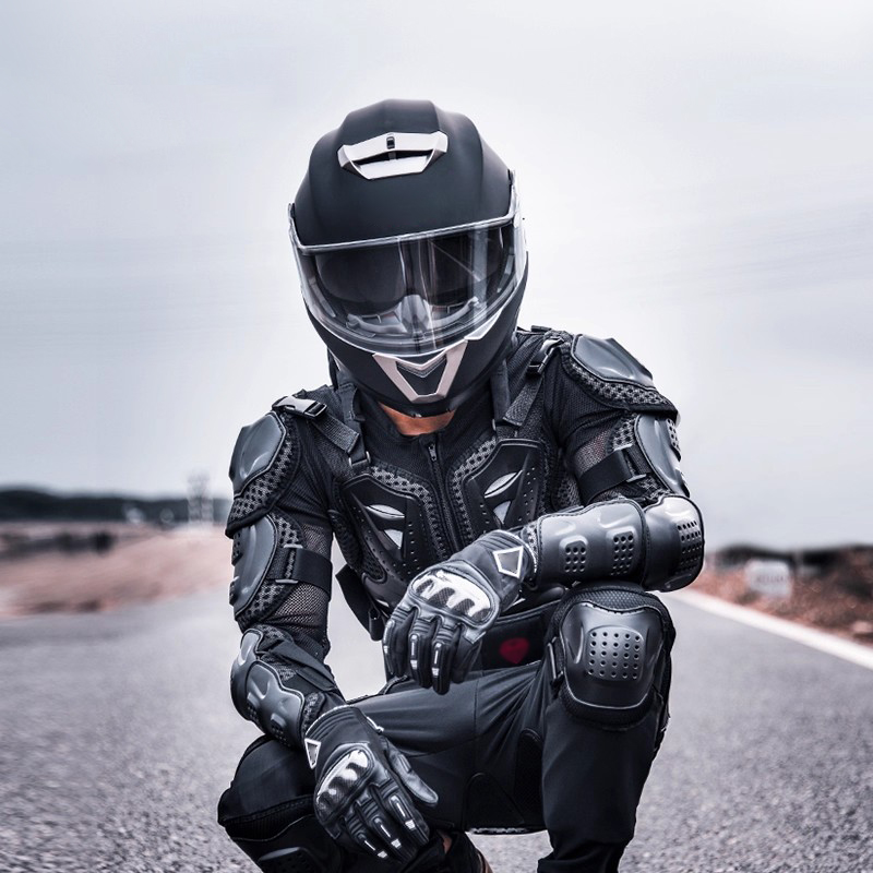 Motorcycle Gear Full Suit - ชุดเกราะขี่มอเตอร์ไซค์, ชุดแข่งแบบป้องกันการตกกระแทกทั้งตัว, อุปกรณ์ป้องกันสำหรับขี่ออฟโรด, สนับเข่าสำหรับมอเตอร์ไซค์, อุปกรณ์ป้องกัน