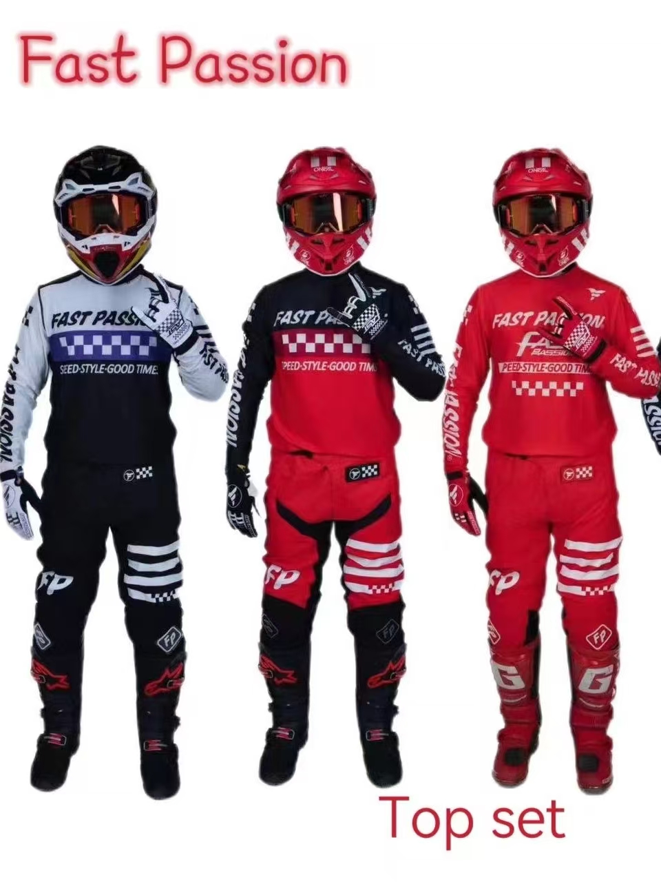 Motorcycle Gear Full Suit - ชุดอุปกรณ์มอเตอร์ครอส Fastpassion สำหรับ Fox ปี 2025