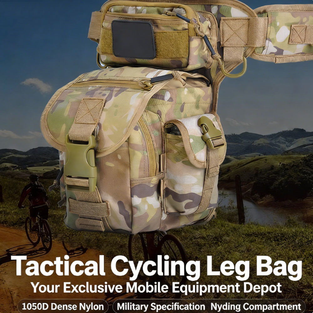 Motorcycle Gear Travel Bag - กระเป๋าคาดขาแบบยุทธวิธี สำหรับขี่มอเตอร์ไซค์ กันน้ำ ใช้สำหรับกิจกรรมกลางแจ้ง ปั่นจักรยาน ทหาร