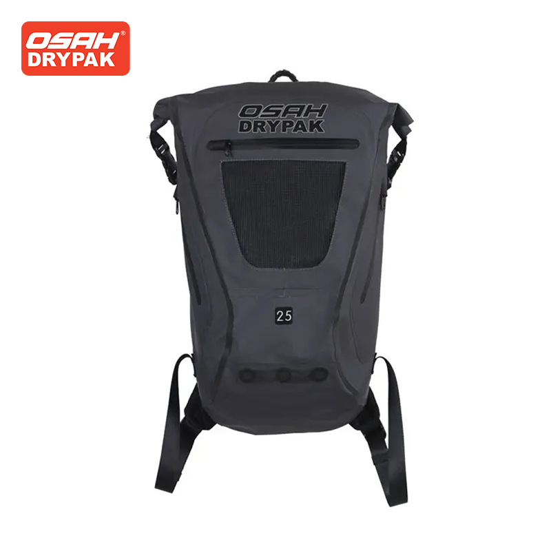 Motorcycle Gear Travel Bag - OSAH สีเทากระเป๋ารถจักรยานยนต์ 25L ความจุขนาดใหญ่ขี่เกียร์กระเป๋าเป้สะพายหลังกระเป๋ากันน้ําท่องเที่ยวกลางแจ้งปีนเขาเดินป่าอุปกรณ์แพ็ค