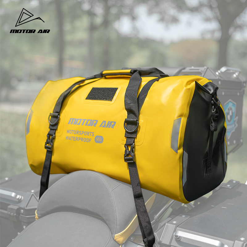 Motorcycle Gear With Airbag - กระเป๋าท้ายมอเตอร์ไซค์สีเหลือง รุ่น 2026 ใหม่ สำหรับนั่งขับขี่ ความจุ