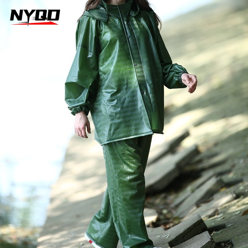 Motorcycle Gear Full Suit - ชุดกันฝนสำหรับขี่มอเตอร์ไซค์แบบสะท้อนแสง ป้องกันพายุ กันน้ำอย่างดี ทนทาน ชุดเสื้อแจ็คเก็ตและกางเกงกันฝนแบบเต็มตัว สำหรับขี่กลางแจ้ง