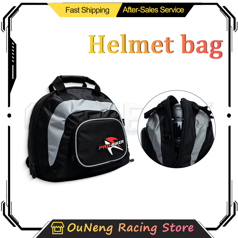 Motorcycle Gear Travel Bag - กระเป๋าเป้สะพายหลังสำหรับใส่หมวกกันน็อคมอเตอร์ไซค์ PRO BIKE สีดำ-เทา กระเป๋าอเนกประสงค์สำหรับขี่มอเตอร์ไซค์ ใส่หมวกกันน็อค