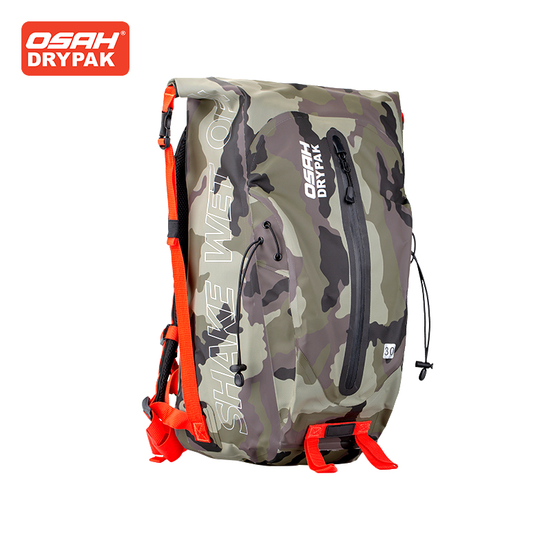 Motorcycle Gear Travel Bag - OSAH Camouflage กระเป๋ารถจักรยานยนต์ 30L กระเป๋าเป้สะพายหลังความจุสูงมัลติฟังก์ชั่นกันน้ําปีนเขาท่องเที่ยวกลางแจ้งเกียร์ขี่กลางแจ้ง