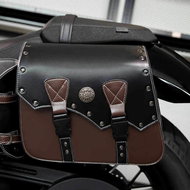 Motorcycle Gear Travel Bag - กระเป๋าข้างรถจักรยานยนต์ ATV กันน้ำแบบสากล 2 ชิ้น, กระเป๋าเก็บสัมภาระด้านข้างความจุขนาดใหญ่สำหรับหมวกกันน็อคและอุปกรณ์ขี่รถ