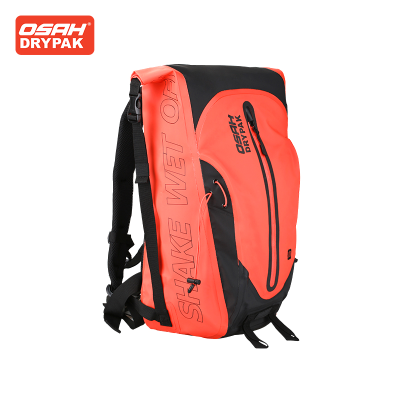 Motorcycle Gear Travel Bag - OSAH กระเป๋ารถจักรยานยนต์กระเป๋าเป้สะพายหลังกันน้ำสีส้ม 30 ลิตรความจุสูงมัลติฟังก์ชั่นการเดินทางกลางแจ้งเดินป่าปีนเขาขี่อุปกรณ์กระเป๋า