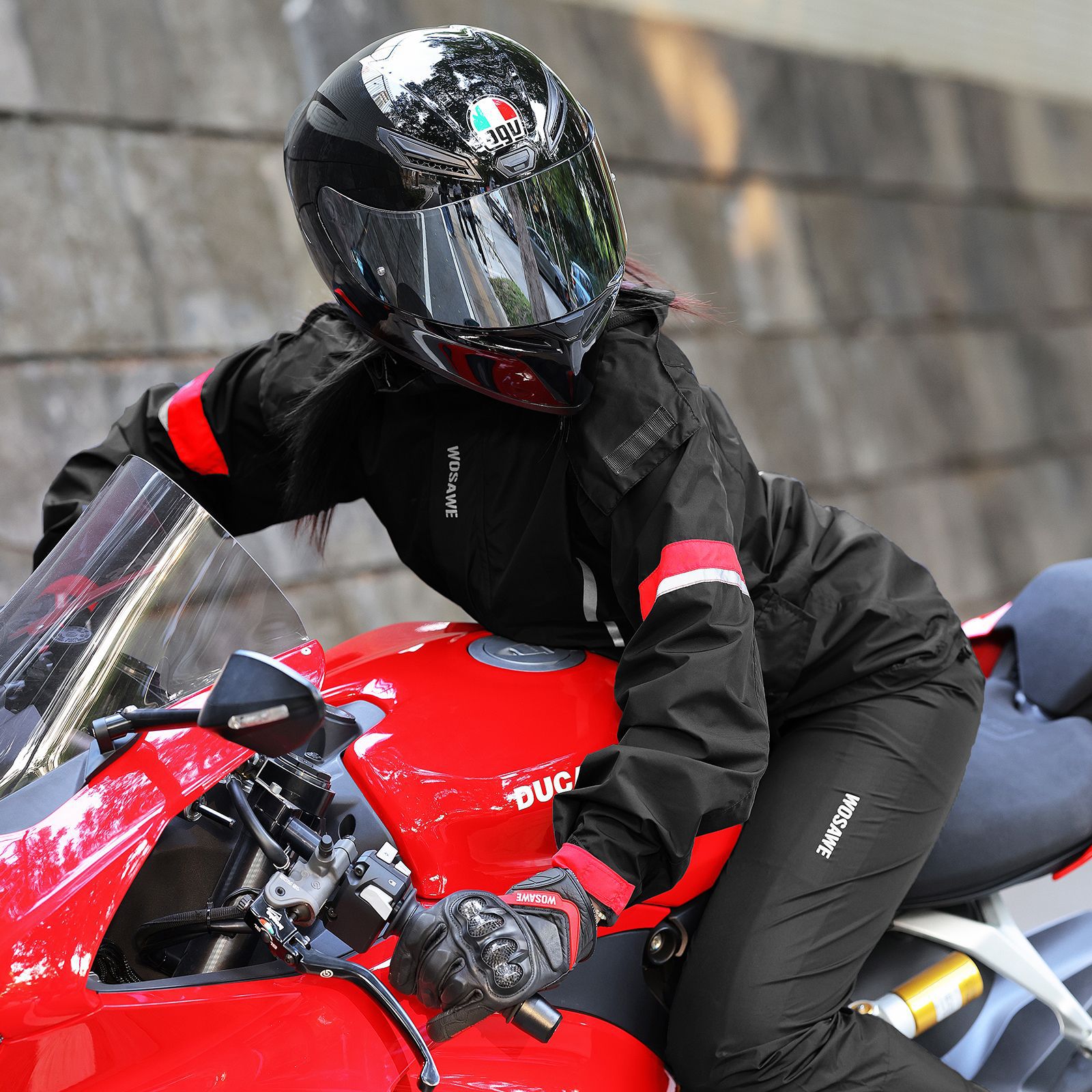 ชุดกันฝนสำหรับผู้ชาย WOSAWE ชุ - Motorcycle Gear Full Suit บทวิจารณ์และราคา