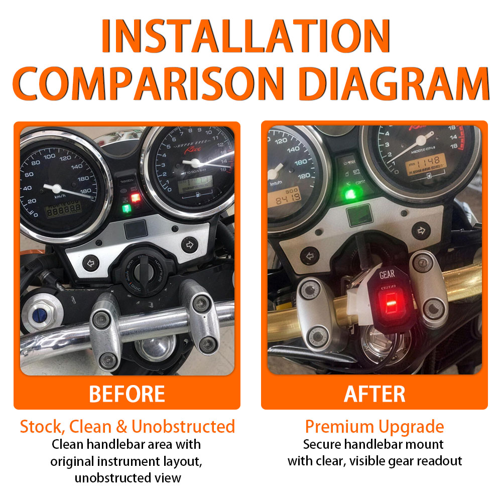 อุปกรณ์เสริมมอเตอร์ไซค์อเนกประ - Motorcycle Gear Indicator บทวิจารณ์และราคา
