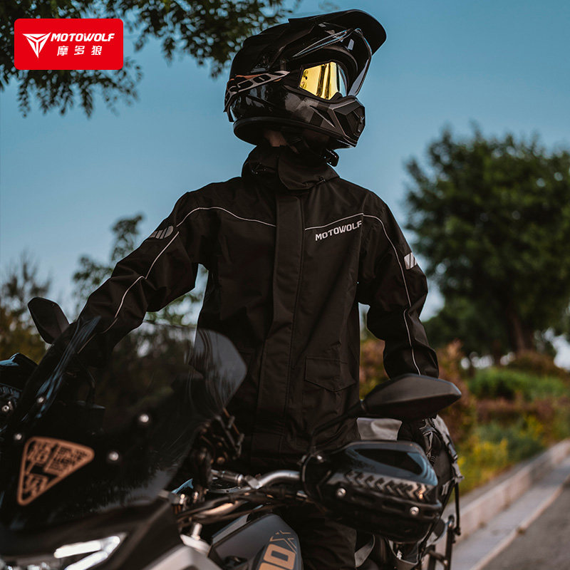 ชุดกันฝนสำหรับขี่มอเตอร์ไซค์ ช - Motorcycle Rain Suit บทวิจารณ์และราคา