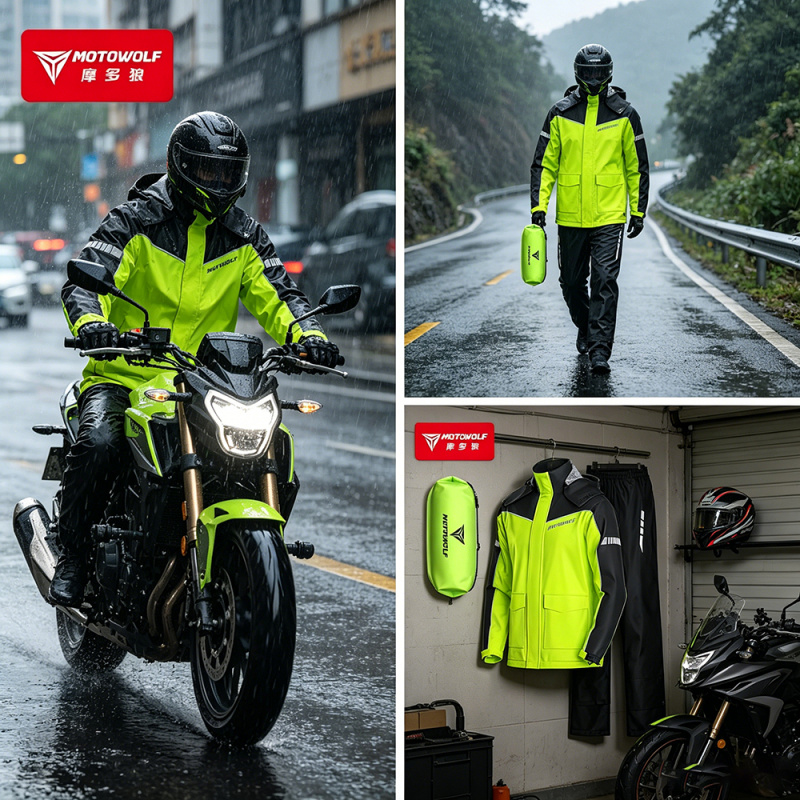 ชุดกันฝนสำหรับขี่มอเตอร์ไซค์ M - Motorcycle Rain Suit บทวิจารณ์และราคา