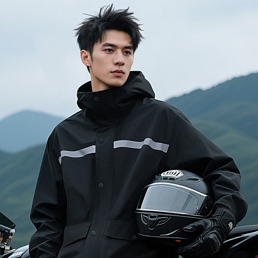 ชุดกันฝนแบบแยกชิ้นพร้อมแถบสะท้ - Motorcycle Rain Suit บทวิจารณ์และราคา